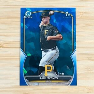 PAUL SKENES 2023 Bowman Chrome Draft Sapphire Blue Refractor 1st Rookie RC